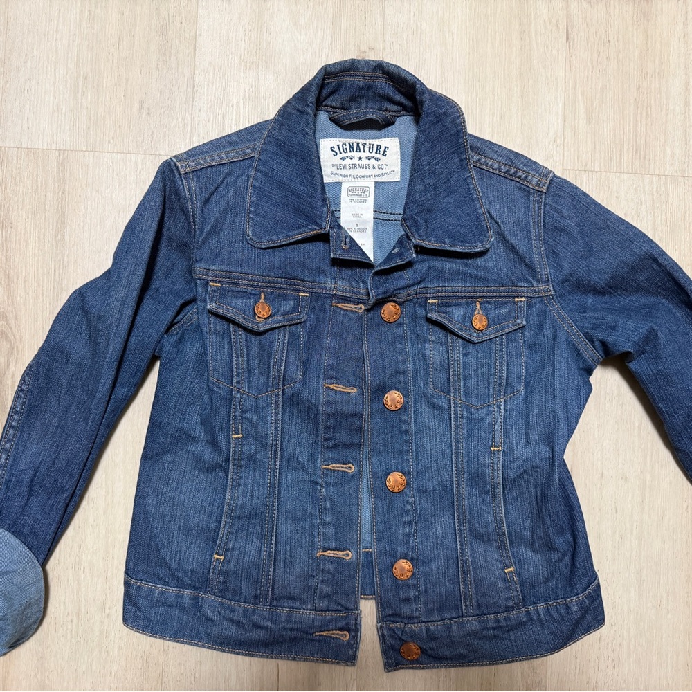 Signature Levi Denim Jean Jacket with Copper Buttons